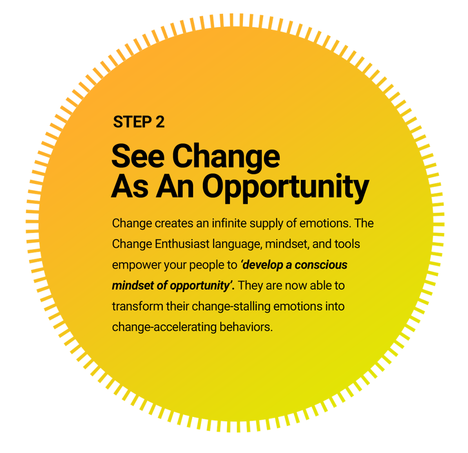 See change as an opportunity