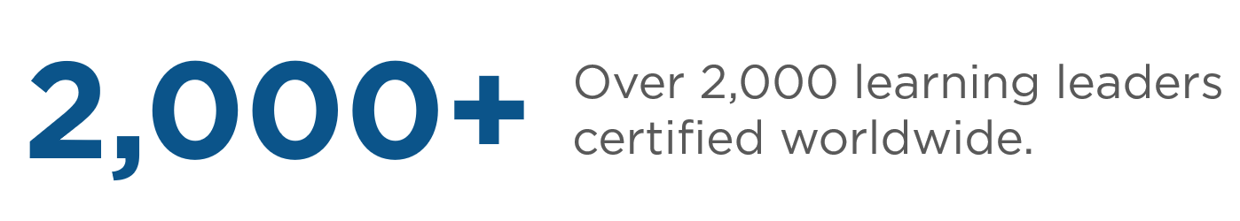 Over 2,000 learning leaders have certified in CPTM worldwide adding to the worldwide recognition.